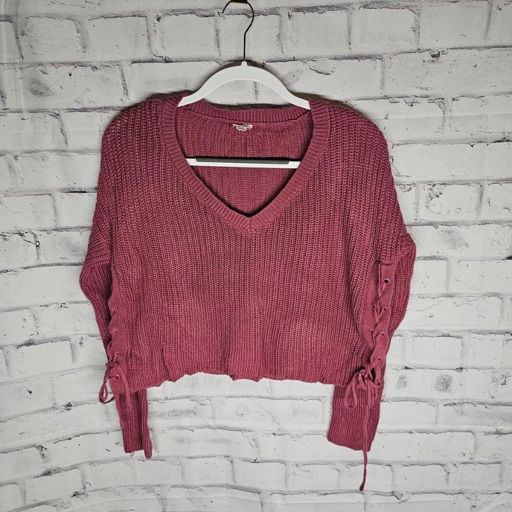 Dusty Rose Crop Sweater